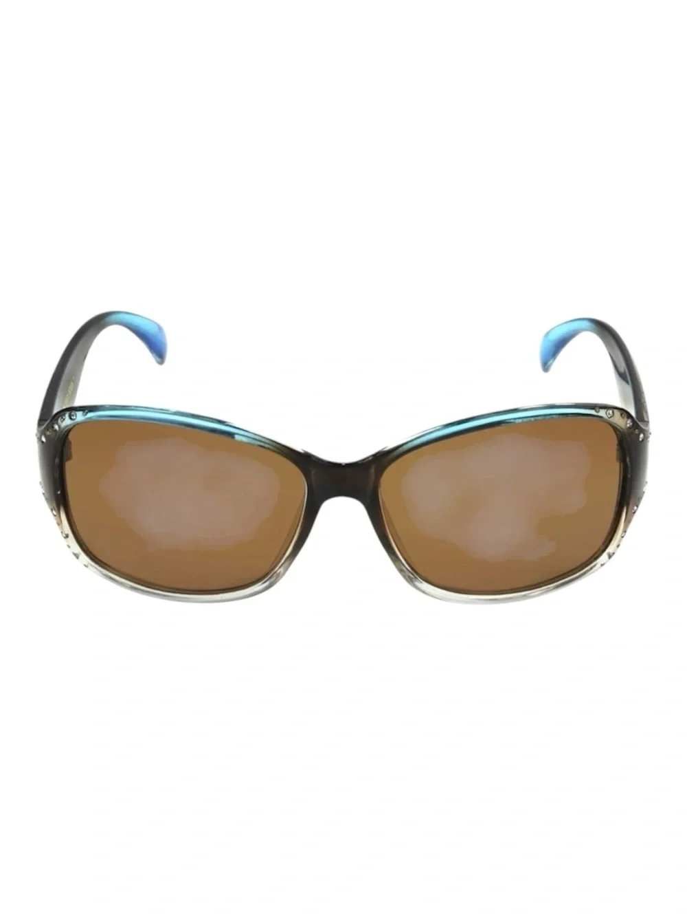 Foster Grant Women's Rectangle Turquoise Brown Fashion Sunglasses - NWT